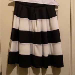 Black and White Skater Skirt